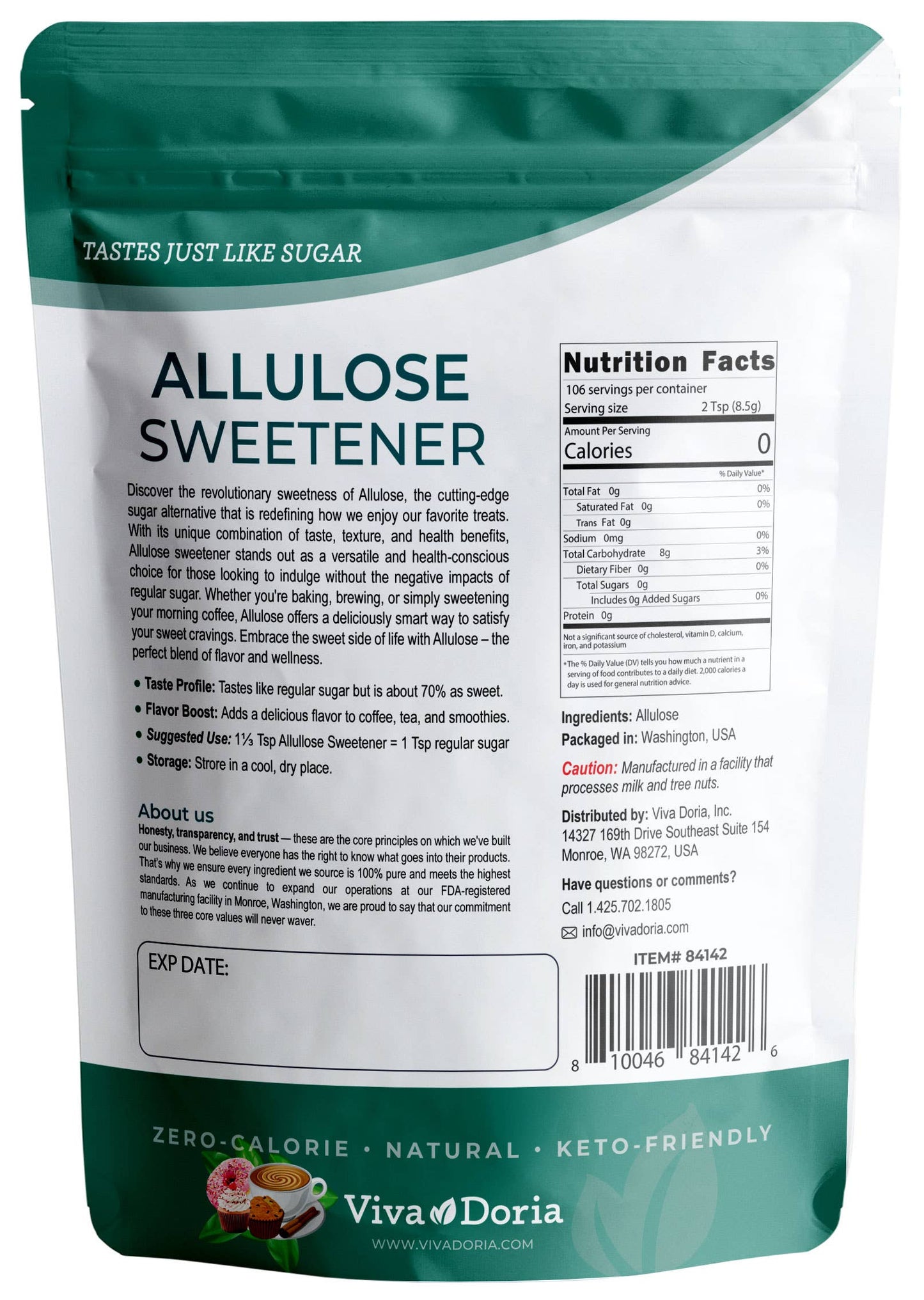 Allulose Sweetener, Great for Coffee, Tea, and Cooking