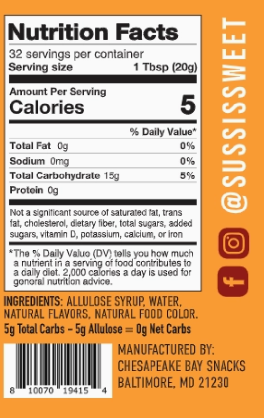 VitalWe Curated Süss Maple Allulose Syrup (Sugar-Free) | 473 ml