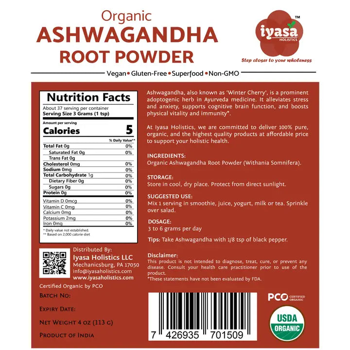 Organic Ashwagandha Powder
