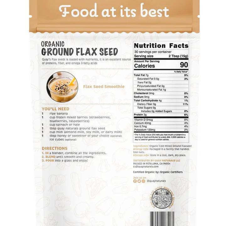 Organic Ground Flaxseed - 1 lb