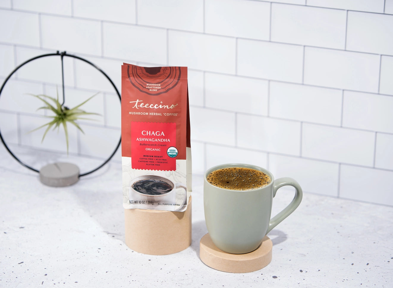 Chaga Ashwagandha Organic Herbal Mushroom Coffee –  (No Caf)