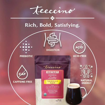 Instant Vanilla Nut Herbal Coffee – Caffeine-Free | Zero Calories