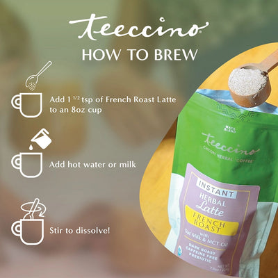 Instant French Roast Herbal Latte – Caffeine-Free | Dairy-Free