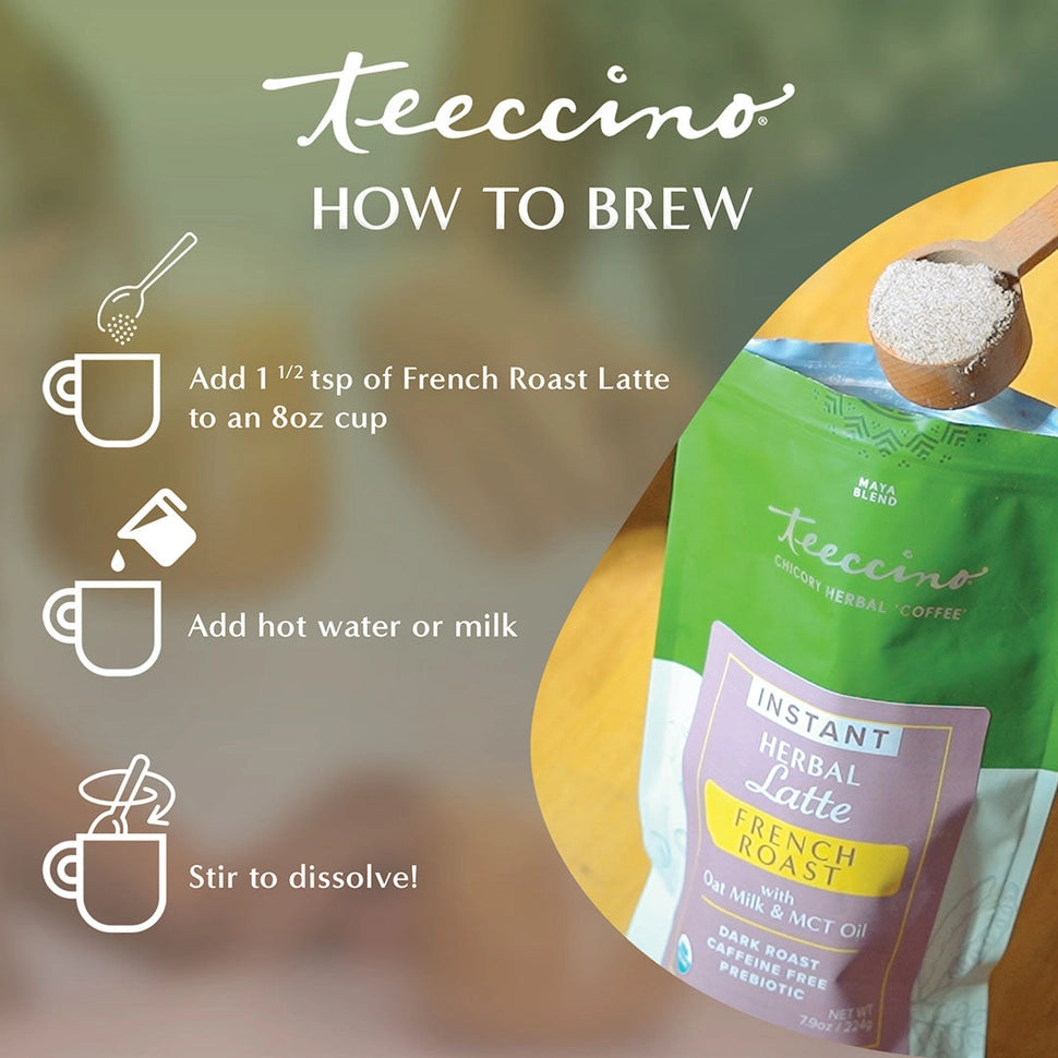 Instant French Roast Herbal Latte – Caffeine-Free | Dairy-Free