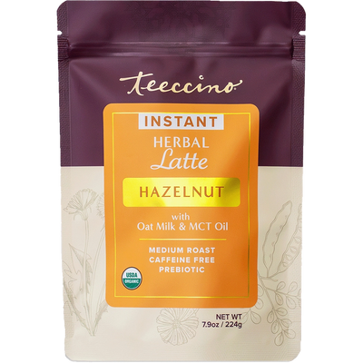 Instant Hazelnut Herbal Latte – Dairy-Free | Caffeine-Free