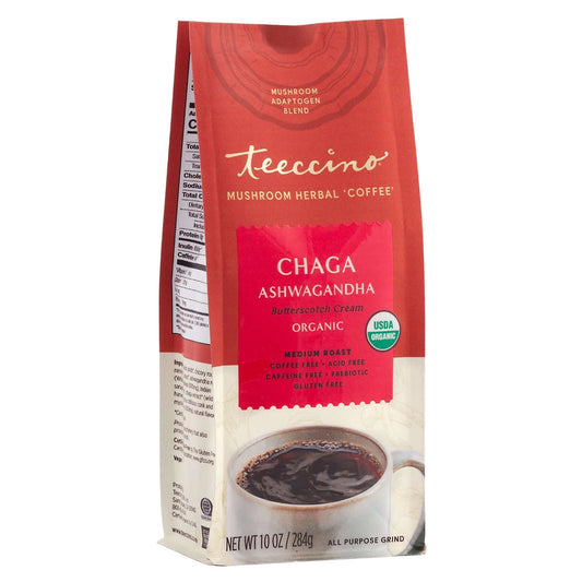 Chaga Ashwagandha Organic Herbal Mushroom Coffee –  (No Caf)
