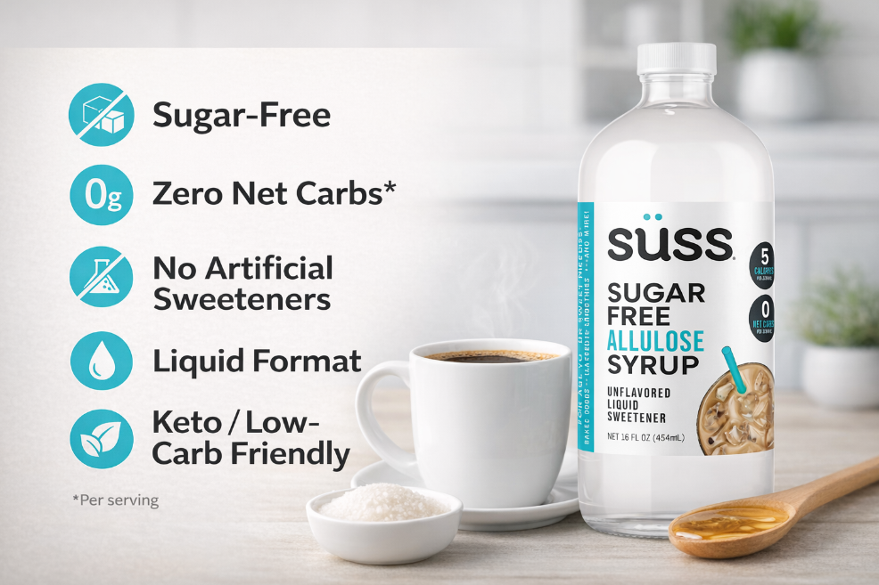 Allulose Syrup Gallon + FREE Refill Bottle — Best Value for Daily Sugar Replacement