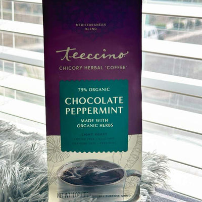 Chocolate Peppermint Chicory Herbal Coffee – 75% Orgânico ( (No Caf)