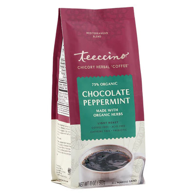 Chocolate Peppermint Chicory Herbal Coffee – 75% Orgânico ( (No Caf)