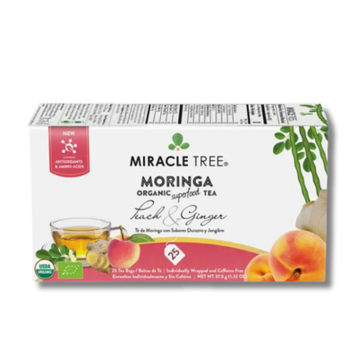 Organic Moringa Tea: Peach & Ginger