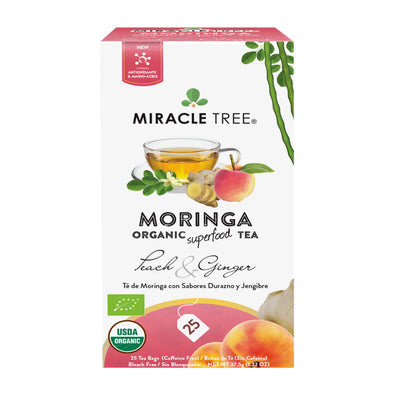 Organic Moringa Tea: Peach & Ginger