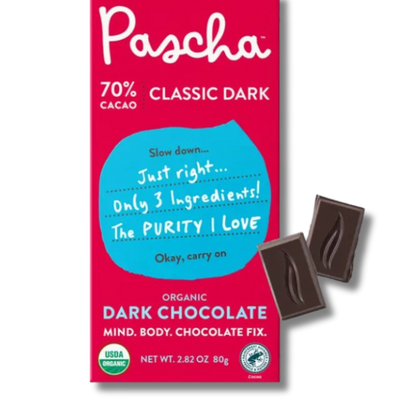 70% Cacao Organic Vegan Dark Chocolate Bar