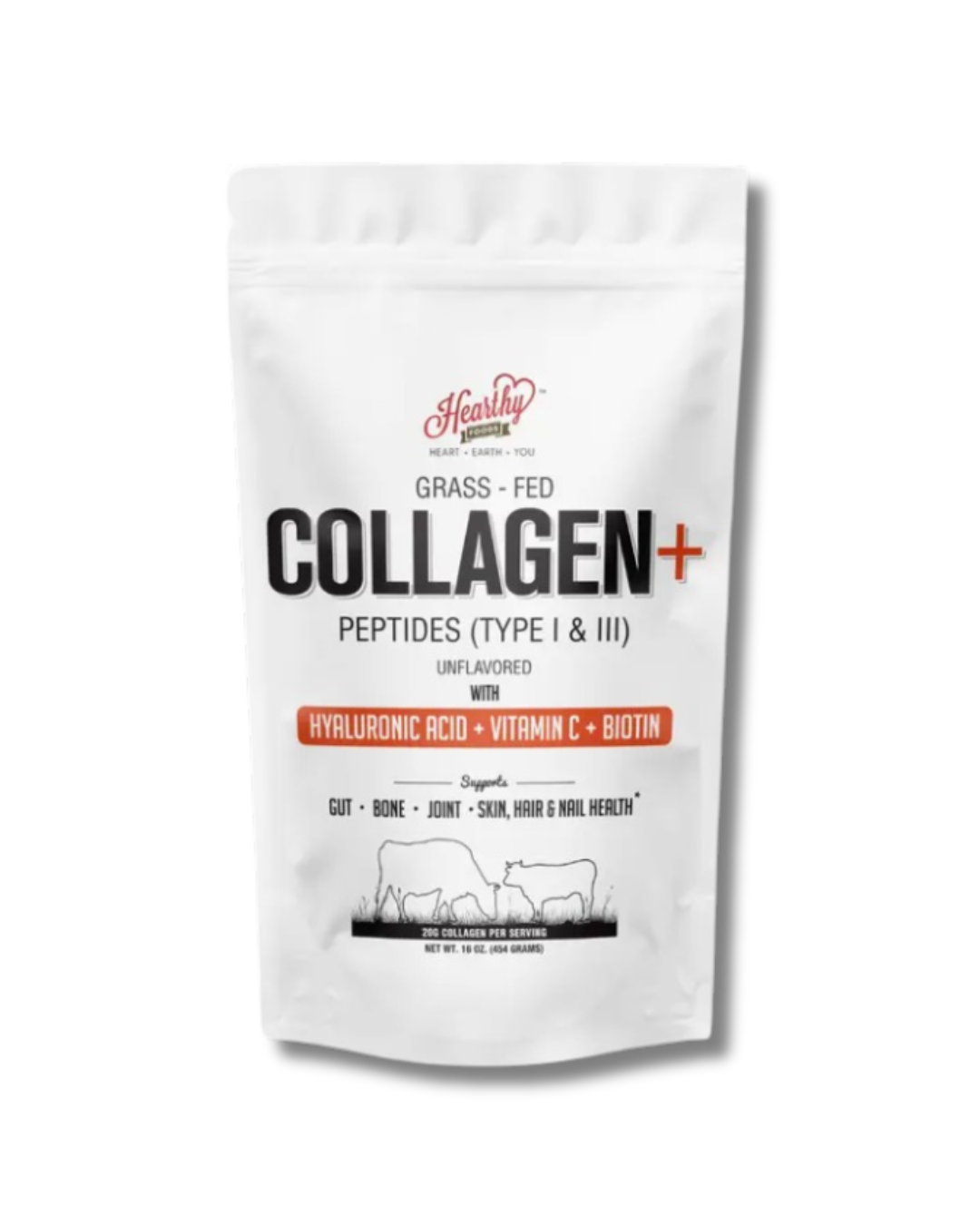 Collagen+ with Hydrolyzed Collagen Powder - Biotin - Hyaluronic Acid & Vitamin C