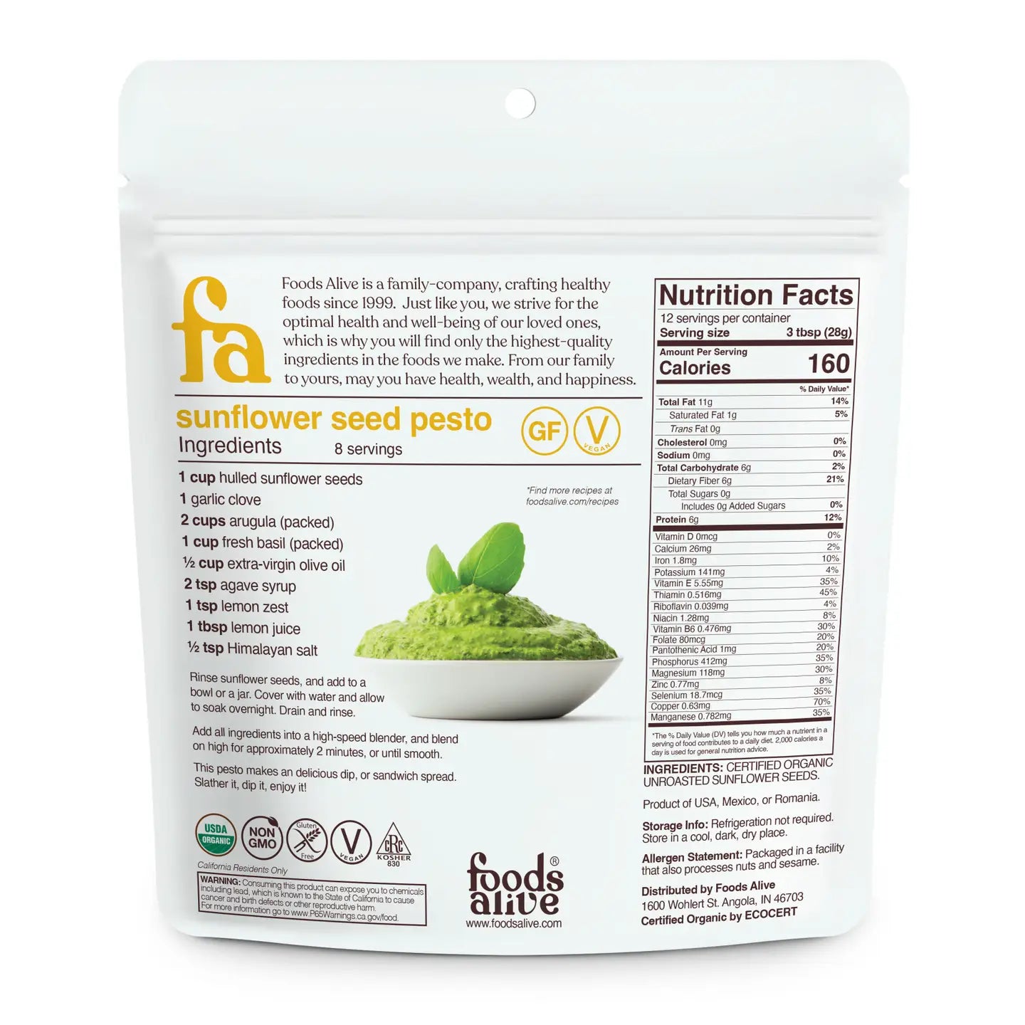 Sunflower Seeds - Organic